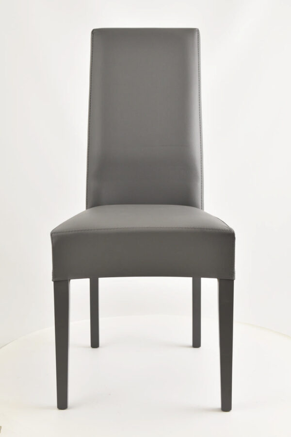 CHAISE KIRA ANTHRACITE PIEDS LAQUES ANTHRACITE