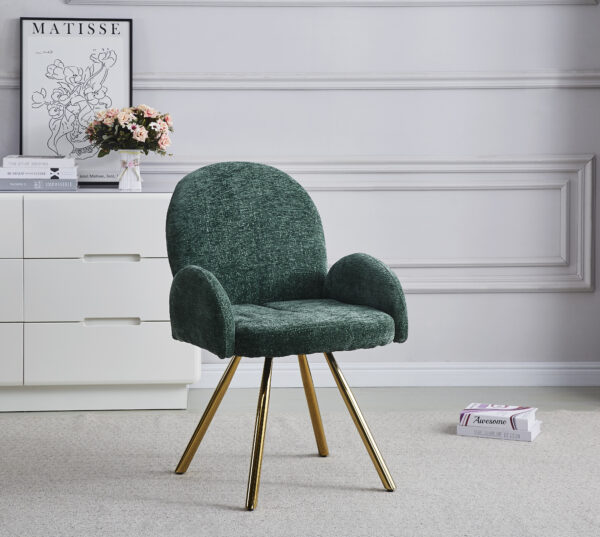 CHAISE AVEC ACCOUDOIR MIMI GOLD VERT SAPIN