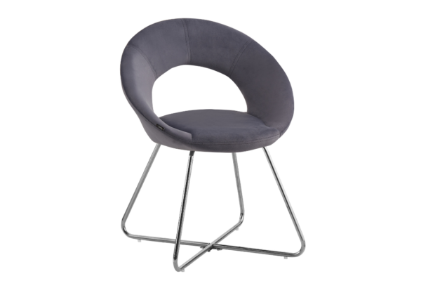 CHAISE BUBBLE CHROME SILVER GREY