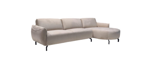 CARLTON CANAPE ANGLE DROIT VELOURS BEIGE 299x160cm
