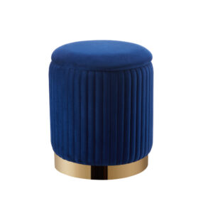 Lot de 2 poufs COFFRE en velours