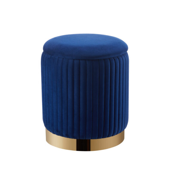 Lot de 2 poufs COFFRE en velours