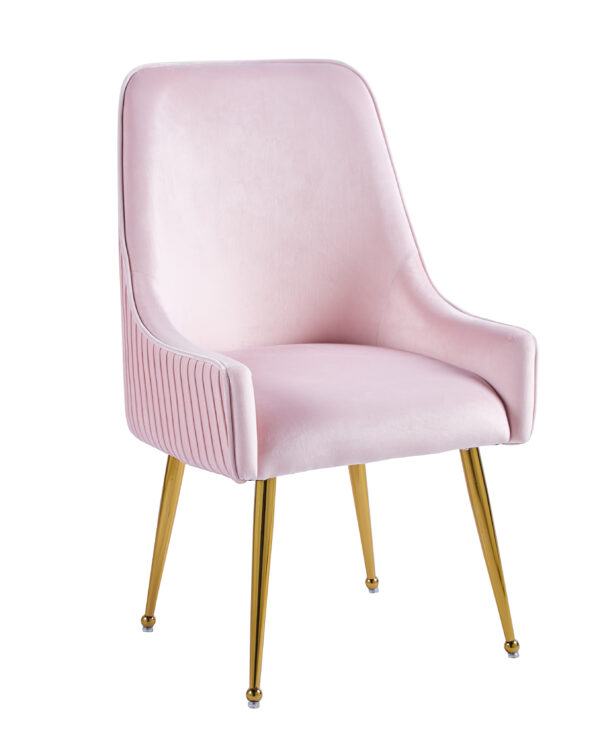 CHAISE LUXURY GOLD VELOURS ROSE