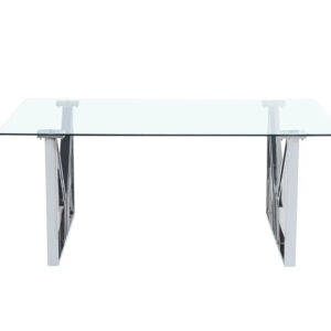 Table à manger IGREC Chrome transparent