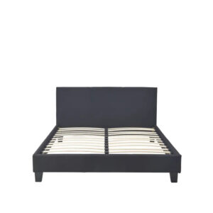 Lit 2 places 140x190 cm KELIA tissu sommier inclus