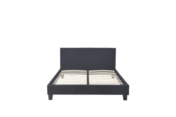Lit 2 places 140x190 cm KELIA tissu sommier inclus