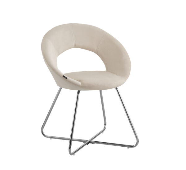 CHAISE BUBBLE CHROME ECRU