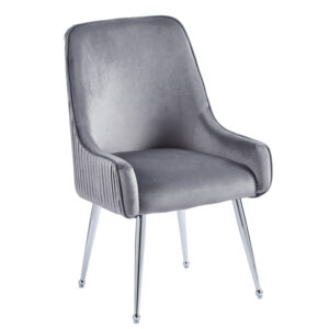 CHAISE LUXURY CHROME VELOURS ANTHRACITE