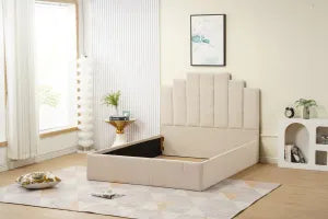 Cadre de lit PIANO velours 160x200 cm