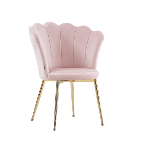 CHAISE NYMPHEA GOLD VELOURS ROSE
