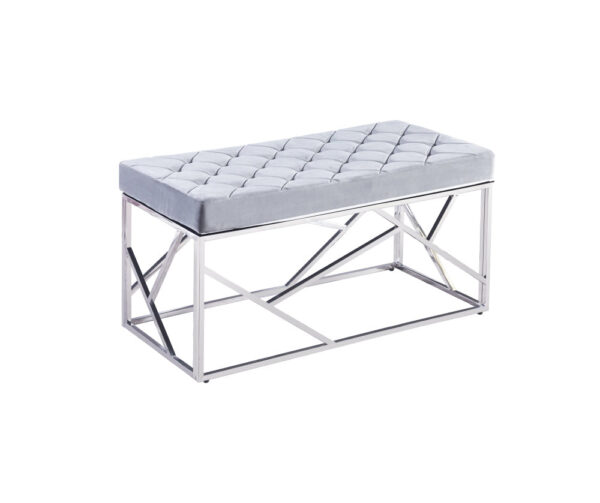 Banquette GEOMAG capitonnée en velours
