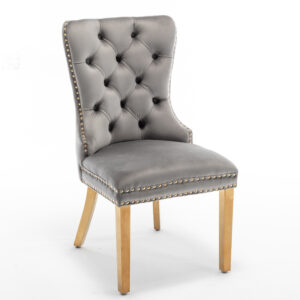 CHAISE POIGNEE RECTANGLE GOLD GRIS