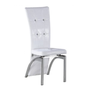 CHAISE LAURE CROCO BLANC