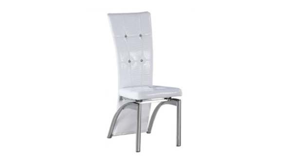CHAISE LAURE CROCO BLANC