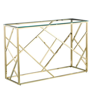 Console GEOMAG Gold Verre 120x40x78 cm