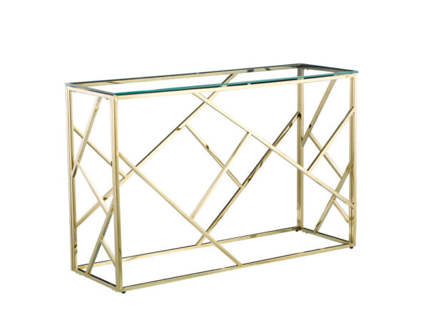 Console GEOMAG Gold Verre 120x40x78 cm