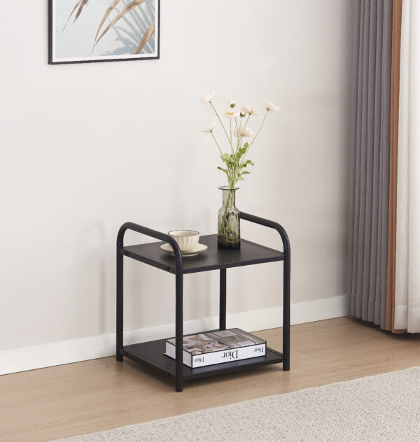 CHEVET ASTRA NOIR MAT 42X39X46CM