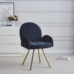 CHAISE AVEC ACCOUDOIR MIMI GOLD BLEU