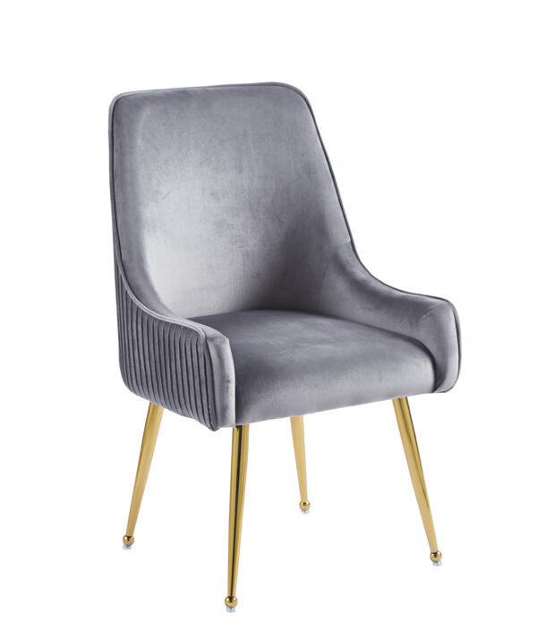 CHAISE LUXURY GOLD VELOURS ANTHRACITE