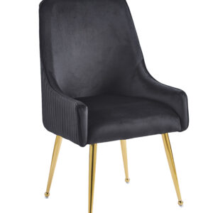 CHAISE LUXURY GOLD VELOURS NOIR
