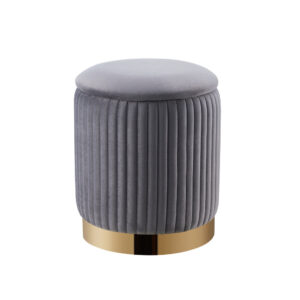 Lot de 2 poufs COFFRE en velours