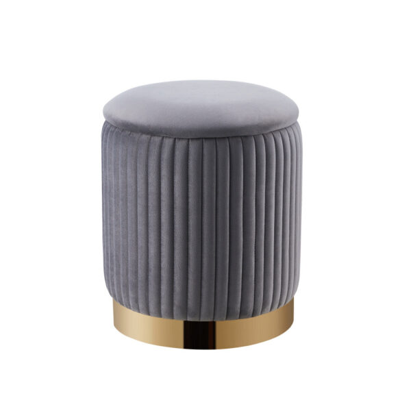 Lot de 2 poufs COFFRE en velours