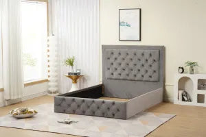 Cadre de lit ROMA velours 140x190cm