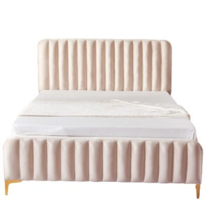 Lit 2 places 160x200 cm FAYE design velours sommier inclus