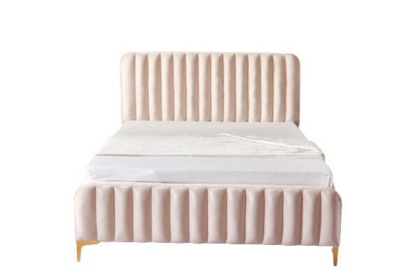 Lit 2 places 160x200 cm FAYE design velours sommier inclus