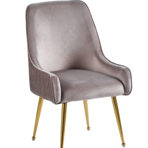 CHAISE LUXURY GOLD VELOURS MOKA