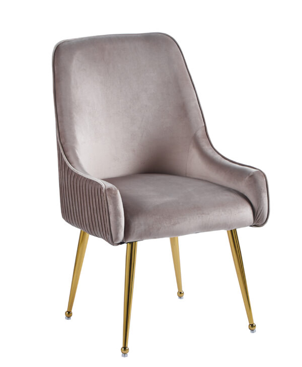 CHAISE LUXURY GOLD VELOURS MOKA
