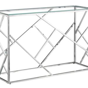 Console GEOMAG Inox Verre 120x40x78 cm