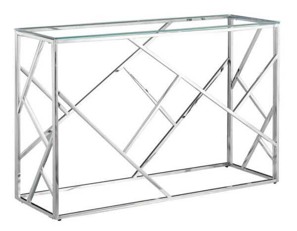 Console GEOMAG Inox Verre 120x40x78 cm
