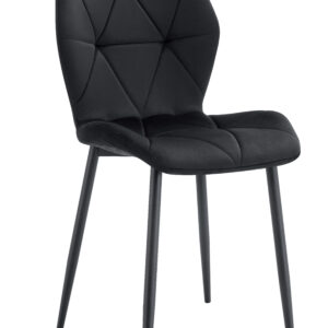 CHAISE COQUILLAGE NOIR PIED METAL NOIR