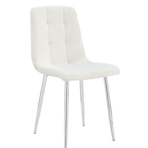 CHAISE ELISA PIED CHROME DOUDOU