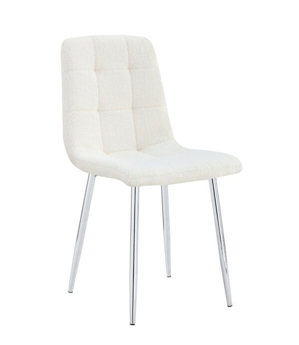 CHAISE ELISA PIED CHROME DOUDOU