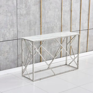 Console GEOMAG Inox Verre 120x40x78 cm