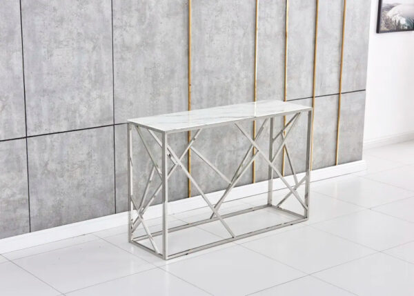 Console GEOMAG Inox Verre 120x40x78 cm