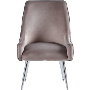 CHAISE LUXURY CHROME VELOURS MOKA