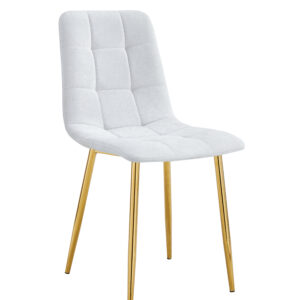 CHAISE ELISA PIED GOLD SERGE GRIS