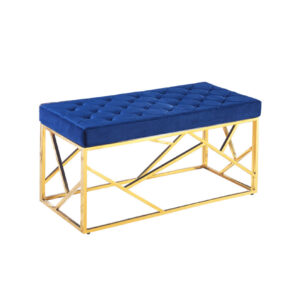 Banquette GEOMAG capitonné gold velours