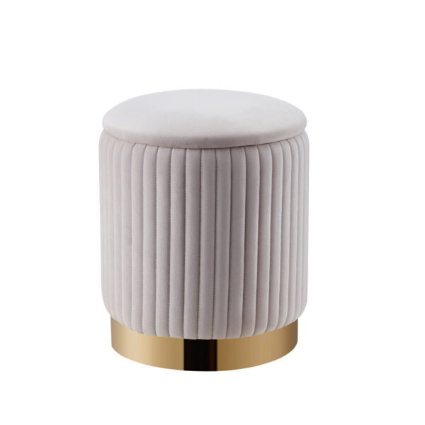 Lot de 2 poufs COFFRE en velours