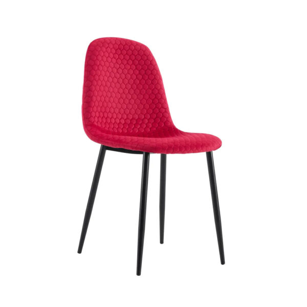 Lot de 4 chaises Scandinave ALVEOLE Métal noir