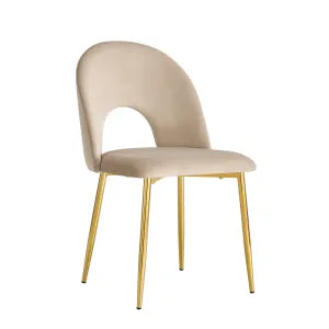 Lot de chaises TEDDY Gold velours
