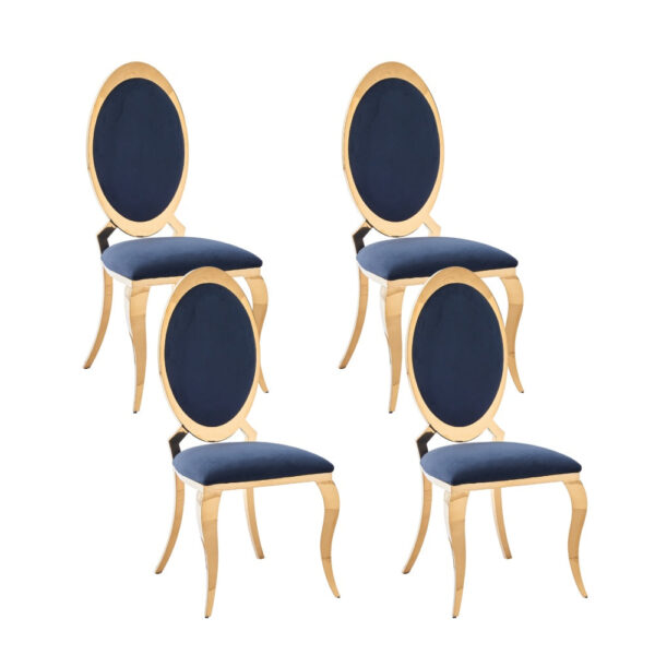 Lot de chaises ANGEL baroque Gold simili cuir