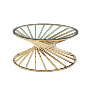 TABLE BASSE NAUTILUS GOLD TRANSPARENT 80 CM