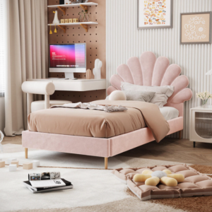 LIT ENFANT COQUILLAGE ROSE 90x190cm
