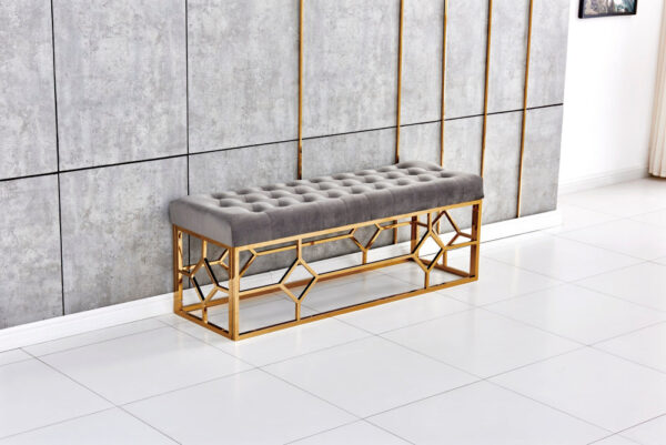 Banquette XXL VERTIGO Gold en velours