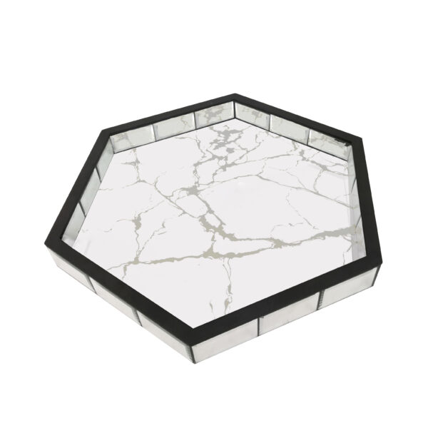 PLATEAU MARBRE MIROIR