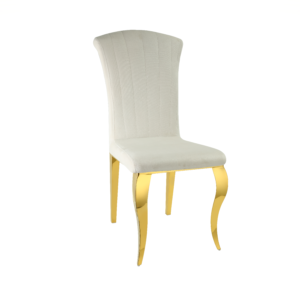 CHAISE LOUIS GOLD VELOURS ECRU